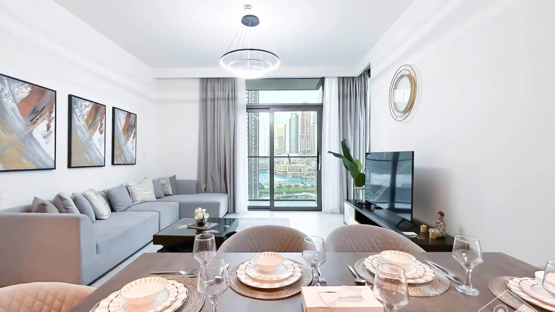 두바이 Luxurious 2Br In Burj Crown With Burj Khalifa View 아파트